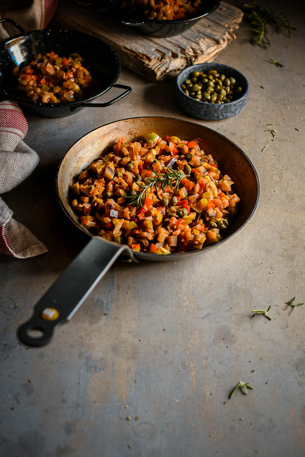 Caponata siciliana: receta tradicional italiana